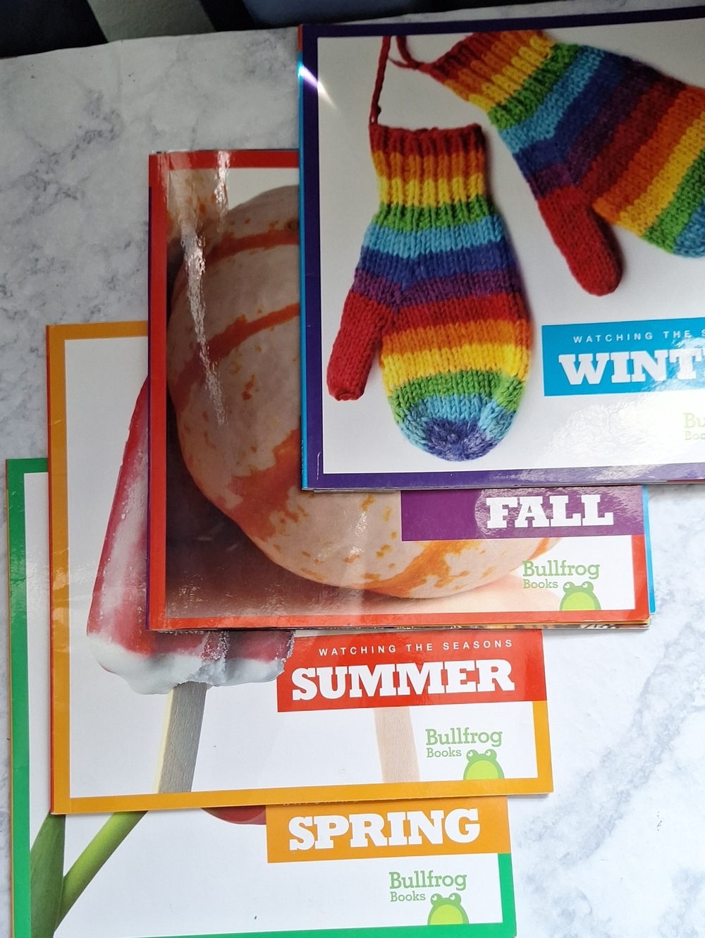 Jump Seasonal Board Books Set - Paper Backs Rainbow Mittens & Multicolor Covers